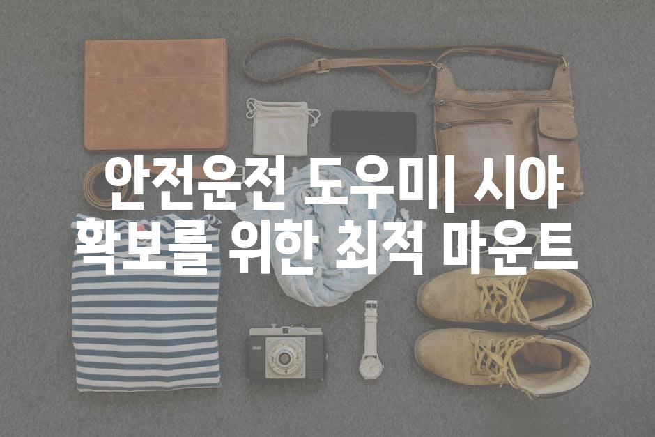  안전운전 도우미| 시야 확보를 위한 최적 마운트