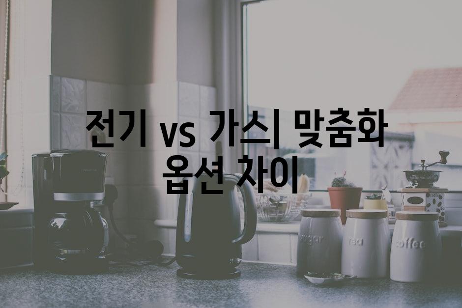  전기 vs 가스| 맞춤화 옵션 차이