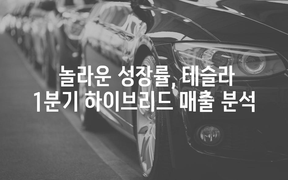  놀라운 성장률, 테슬라 1분기 하이브리드 매출 분석