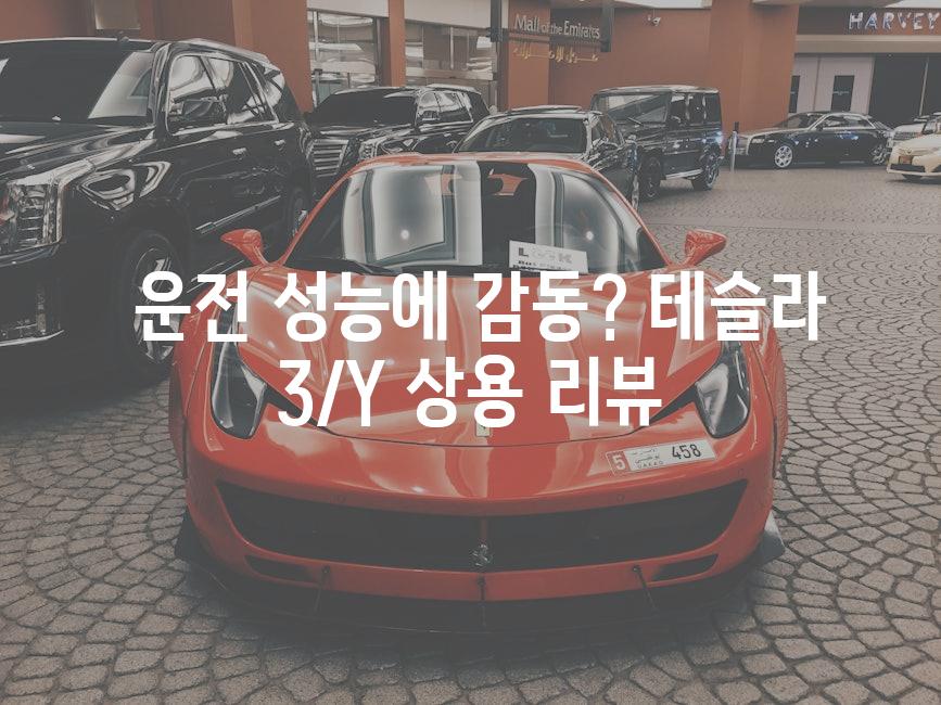  운전 성능에 감동? 테슬라 3/Y 상용 리뷰