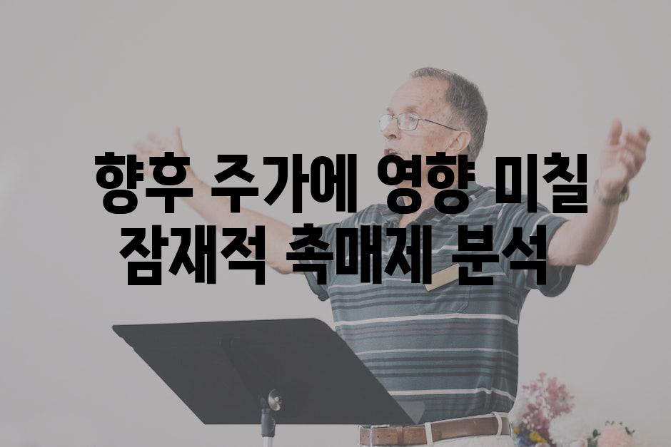  향후 주가에 영향 미칠 잠재적 촉매제 분석