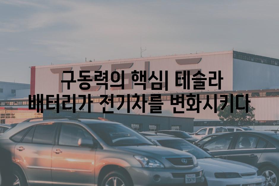  구동력의 핵심| 테슬라 배터리가 전기차를 변화시키다