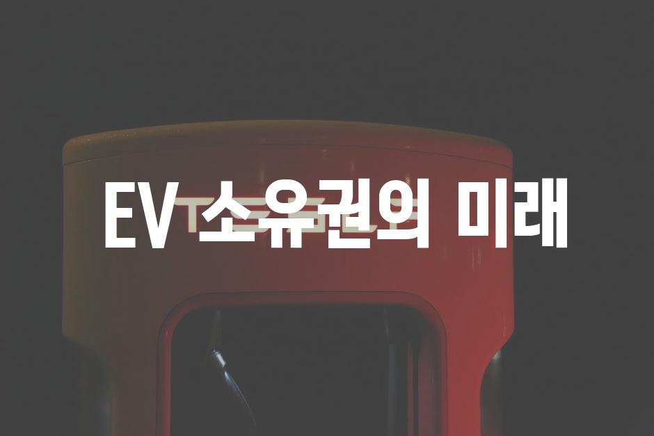  EV 소유권의 미래