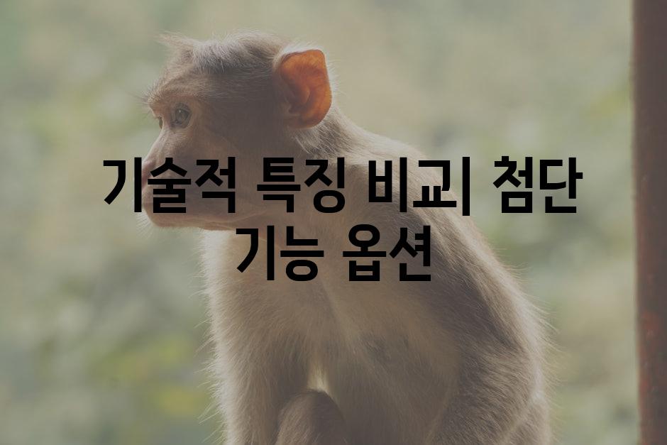  기술적 특징 비교| 첨단 기능 옵션