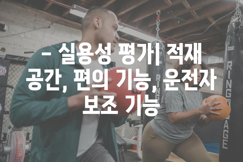 - 실용성 평가| 적재 공간, 편의 기능, 운전자 보조 기능