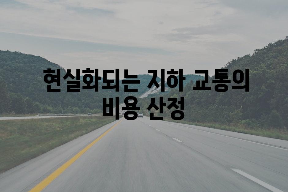  현실화되는 지하 교통의 비용 산정