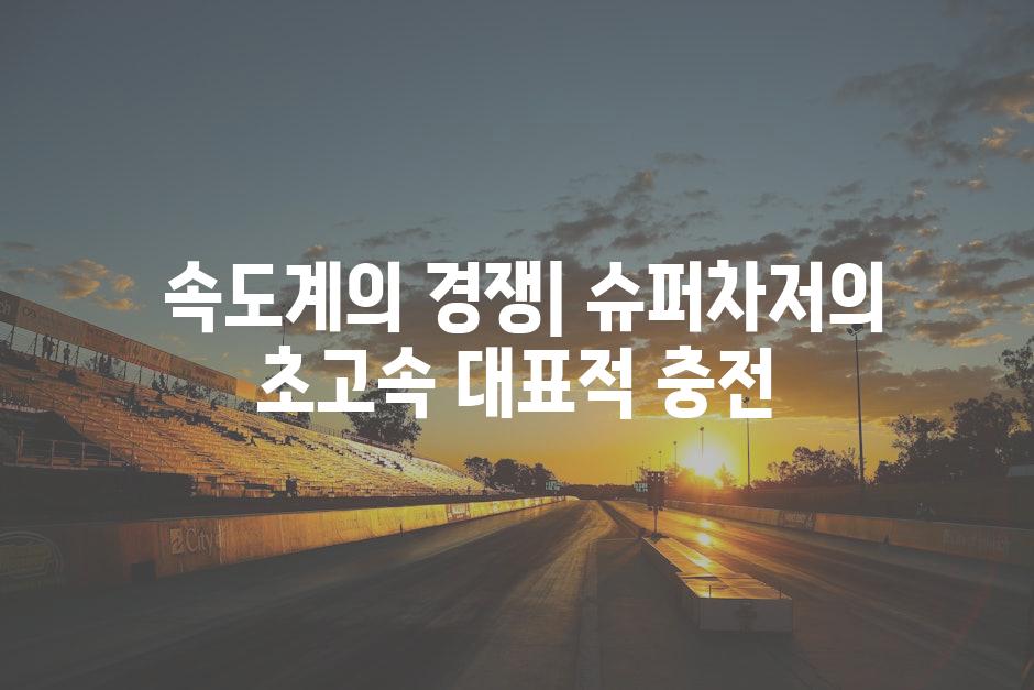  속도계의 경쟁| 슈퍼차저의 초고속 대표적 충전