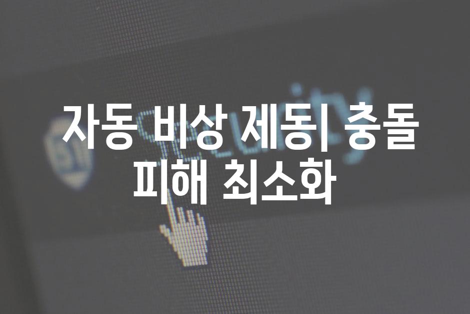  자동 비상 제동| 충돌 피해 최소화