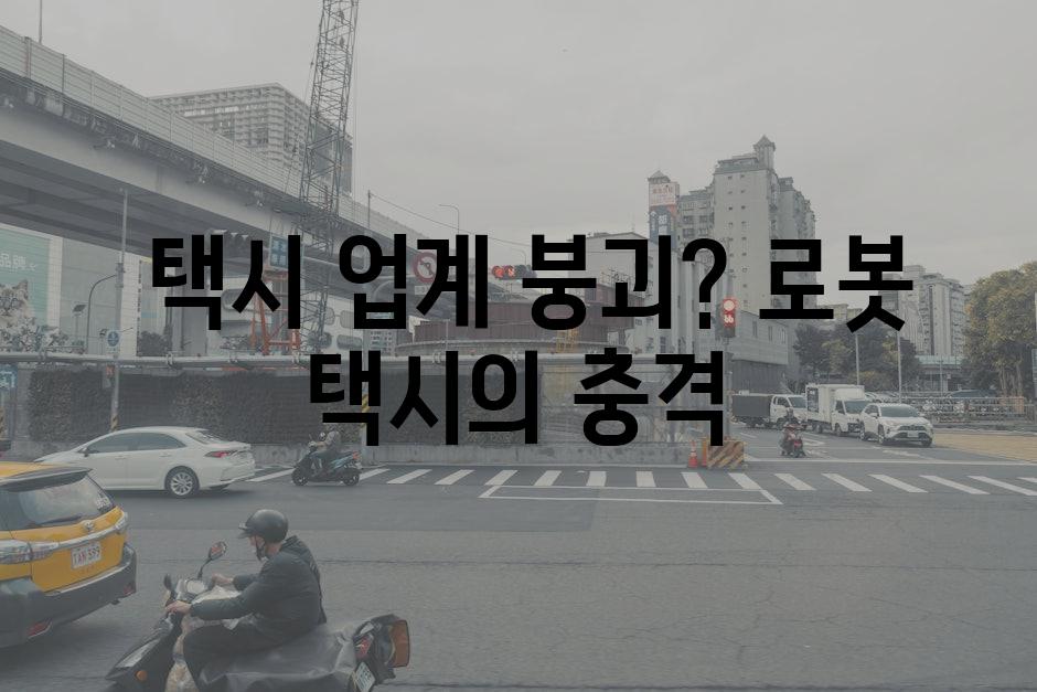  택시 업계 붕괴? 로봇 택시의 충격