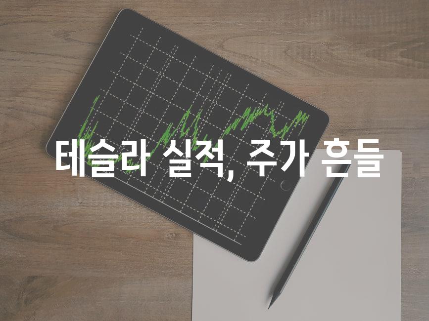  테슬라 실적, 주가 흔들