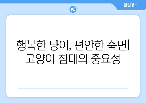 고양이 침대| 편안한 수면을 위한 완벽한 선택 가이드 | 고양이 침대 추천, 고양이 수면, 편안한 숙면