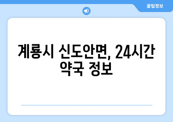 충청남도 계룡시 신도안면 24시간 토요일 일요일 휴일 공휴일 야간 약국