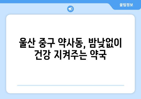 울산시 중구 약사동 24시간 토요일 일요일 휴일 공휴일 야간 약국