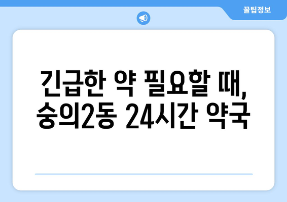 인천시 미추홀구 숭의2동 24시간 토요일 일요일 휴일 공휴일 야간 약국