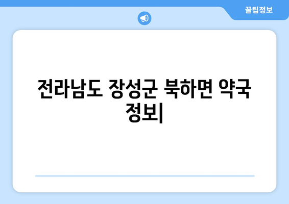 전라남도 장성군 북하면 24시간 토요일 일요일 휴일 공휴일 야간 약국