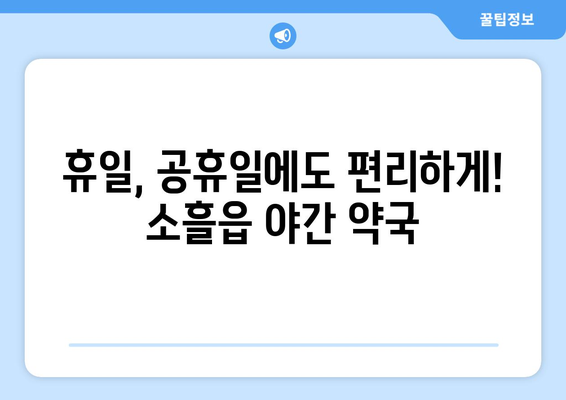 경기도 포천시 소흘읍 24시간 토요일 일요일 휴일 공휴일 야간 약국