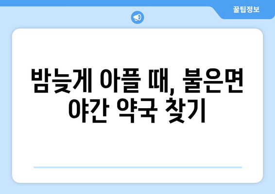 인천시 강화군 불은면 24시간 토요일 일요일 휴일 공휴일 야간 약국