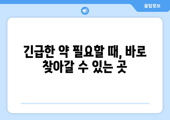 경기도 광주시 중부면 24시간 토요일 일요일 휴일 공휴일 야간 약국