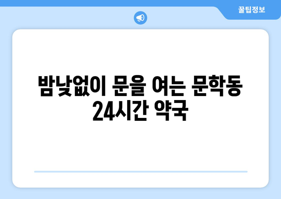 인천시 미추홀구 문학동 24시간 토요일 일요일 휴일 공휴일 야간 약국