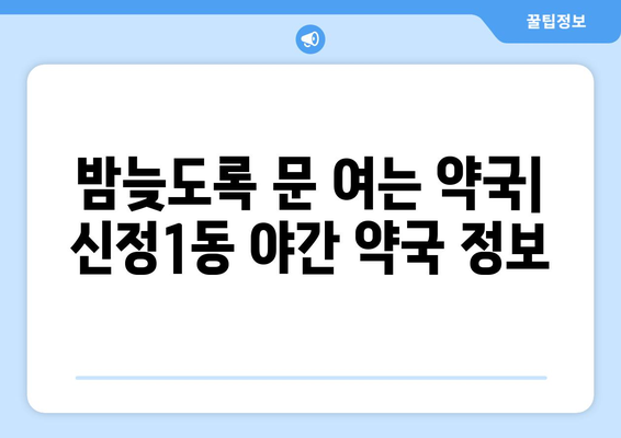 서울시 양천구 신정1동 24시간 토요일 일요일 휴일 공휴일 야간 약국