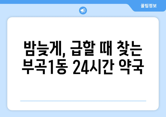 부산시 금정구 부곡1동 24시간 토요일 일요일 휴일 공휴일 야간 약국