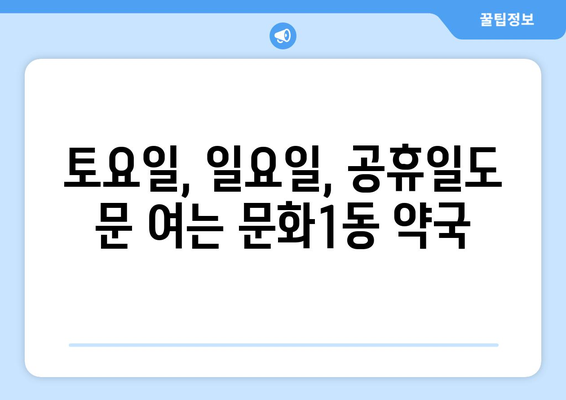 대전시 중구 문화1동 24시간 토요일 일요일 휴일 공휴일 야간 약국