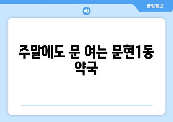 부산시 남구 문현1동 24시간 토요일 일요일 휴일 공휴일 야간 약국