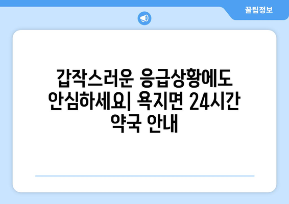 경상남도 통영시 욕지면 24시간 토요일 일요일 휴일 공휴일 야간 약국