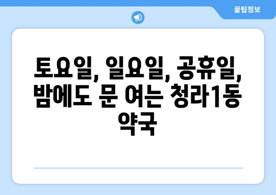 인천시 서구 청라1동 24시간 토요일 일요일 휴일 공휴일 야간 약국