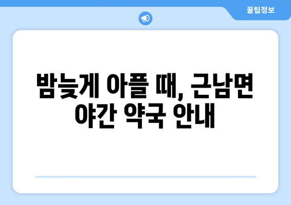 강원도 철원군 근남면 24시간 토요일 일요일 휴일 공휴일 야간 약국