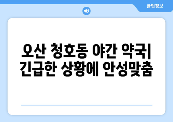 경기도 오산시 청호동 24시간 토요일 일요일 휴일 공휴일 야간 약국