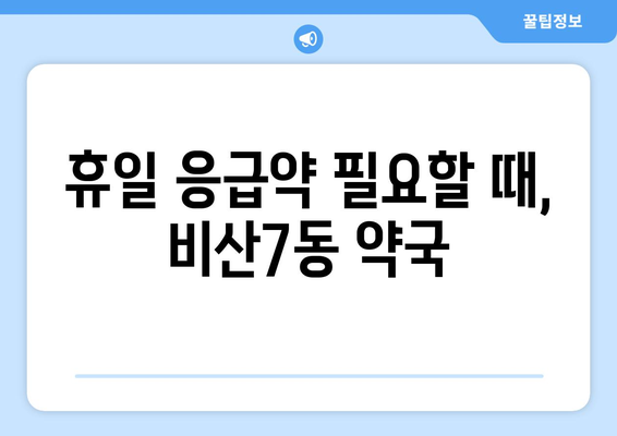 대구시 서구 비산7동 24시간 토요일 일요일 휴일 공휴일 야간 약국