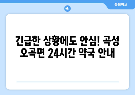 전라남도 곡성군 오곡면 24시간 토요일 일요일 휴일 공휴일 야간 약국