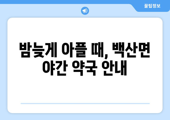 전라북도 부안군 백산면 24시간 토요일 일요일 휴일 공휴일 야간 약국