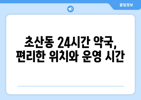 전라북도 정읍시 초산동 24시간 토요일 일요일 휴일 공휴일 야간 약국