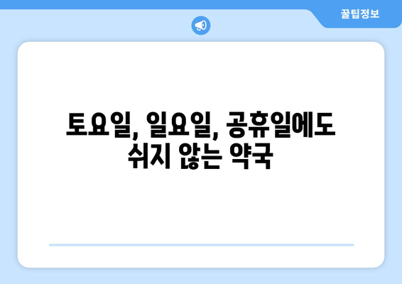 부산시 중구 광복동 24시간 토요일 일요일 휴일 공휴일 야간 약국