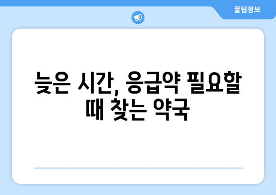 인천시 계양구 효성2동 24시간 토요일 일요일 휴일 공휴일 야간 약국