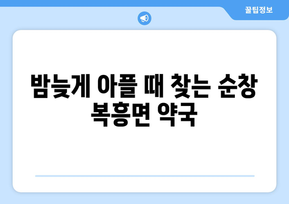 전라북도 순창군 복흥면 24시간 토요일 일요일 휴일 공휴일 야간 약국