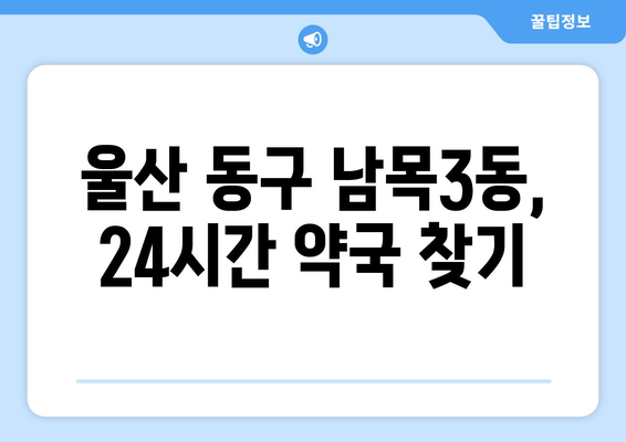 울산시 동구 남목3동 24시간 토요일 일요일 휴일 공휴일 야간 약국