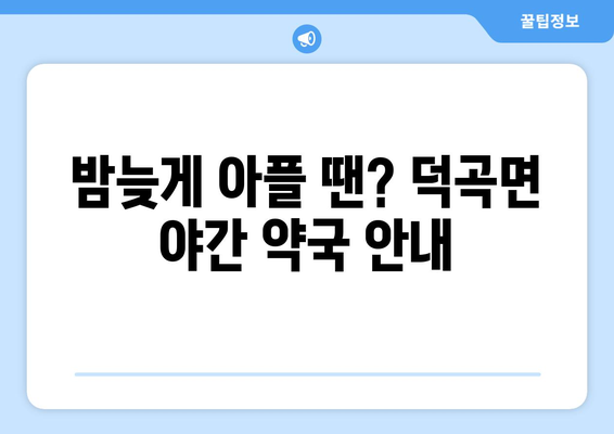 경상북도 고령군 덕곡면 24시간 토요일 일요일 휴일 공휴일 야간 약국