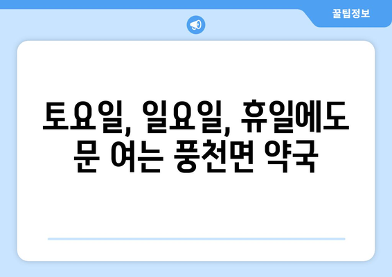 경상북도 안동시 풍천면 24시간 토요일 일요일 휴일 공휴일 야간 약국