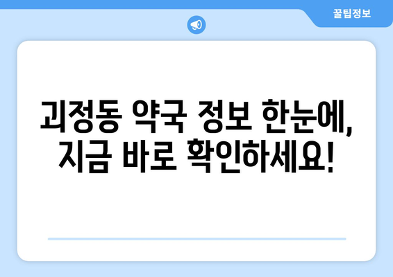 대전시 서구 괴정동 24시간 토요일 일요일 휴일 공휴일 야간 약국