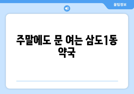 제주도 제주시 삼도1동 24시간 토요일 일요일 휴일 공휴일 야간 약국