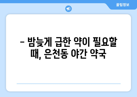 서울시 관악구 은천동 24시간 토요일 일요일 휴일 공휴일 야간 약국