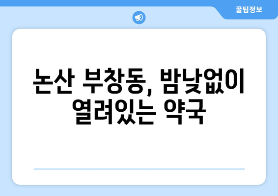 충청남도 논산시 부창동 24시간 토요일 일요일 휴일 공휴일 야간 약국