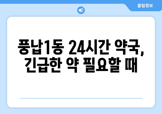 서울시 송파구 풍납1동 24시간 토요일 일요일 휴일 공휴일 야간 약국