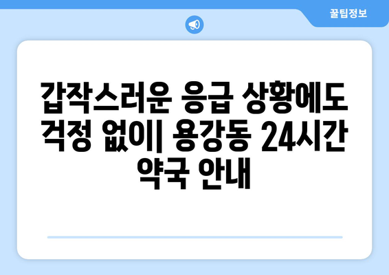 서울시 마포구 용강동 24시간 토요일 일요일 휴일 공휴일 야간 약국