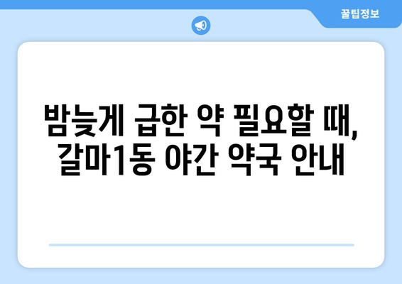 대전시 서구 갈마1동 24시간 토요일 일요일 휴일 공휴일 야간 약국