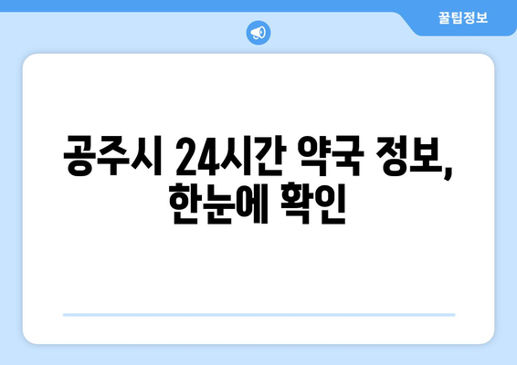 충청남도 공주시 신관동 24시간 토요일 일요일 휴일 공휴일 야간 약국