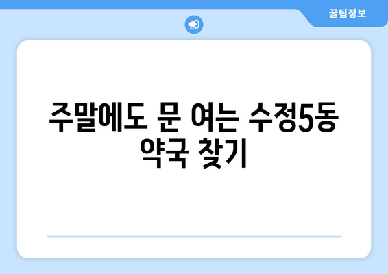 부산시 동구 수정5동 24시간 토요일 일요일 휴일 공휴일 야간 약국